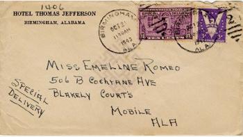 Letter from Joe Stewart to Emeline Romey, 1943 October 21